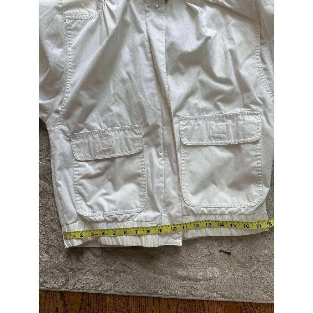 Vintage Women’s White Cotton Utility Jacket Size M – 80s 90s Minimalist - Picture 6 of 6